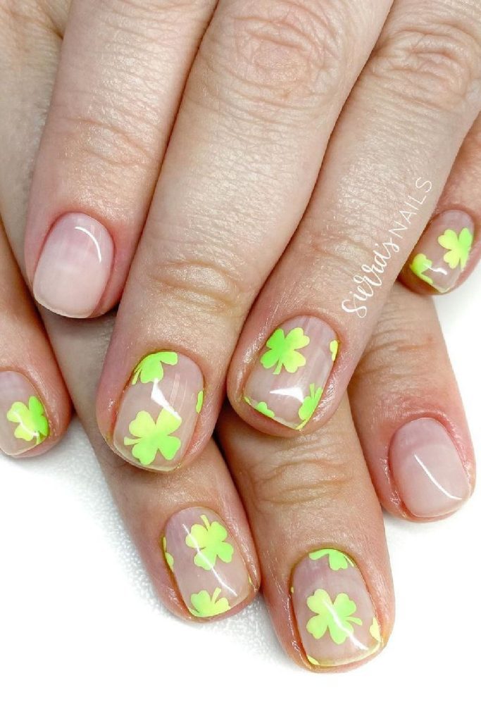 Shamrock Sheer St Patrick's Day Nails