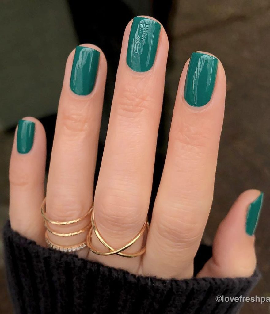 Simple Emerald St Patricks Nails St Patrick's Day Nails