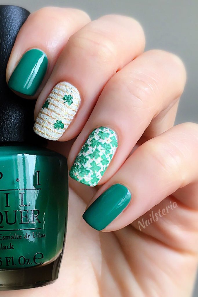 Textured St Patrick's Day Nails St Patrick's Day Nails