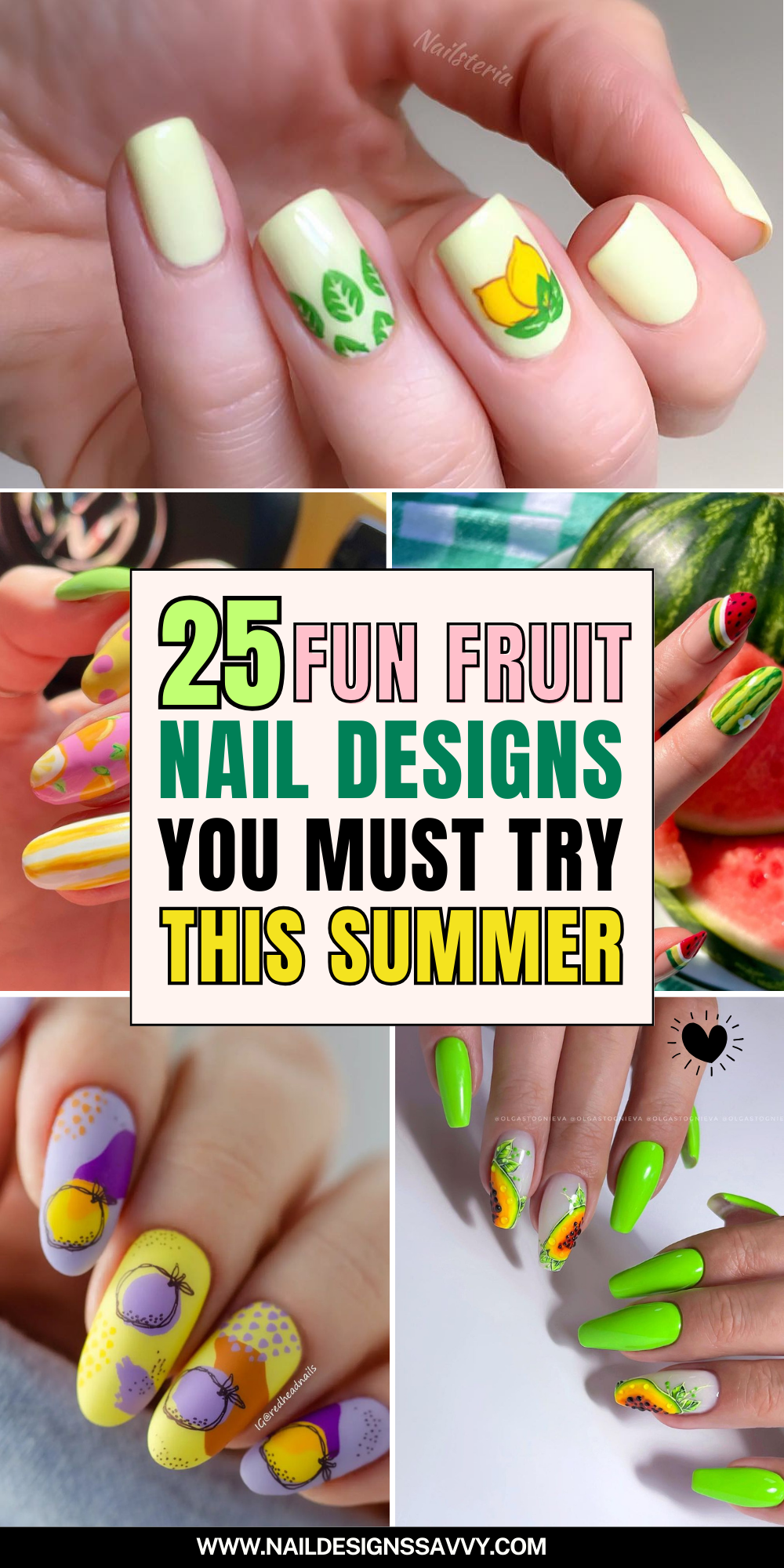fun fruit nails for summer