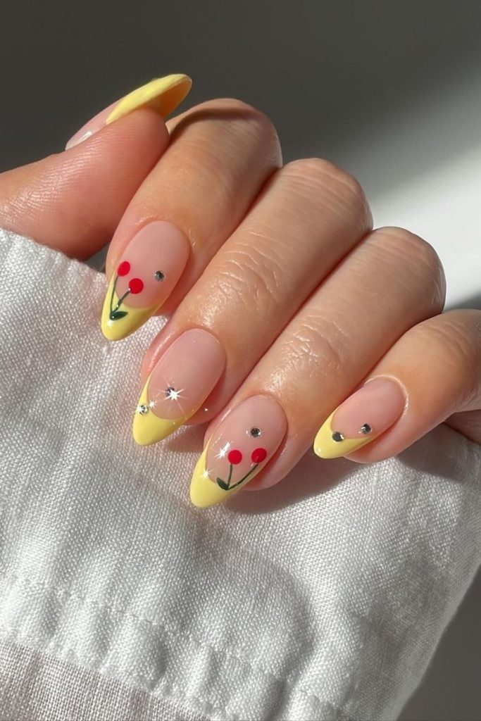 sweet cherries summer nails