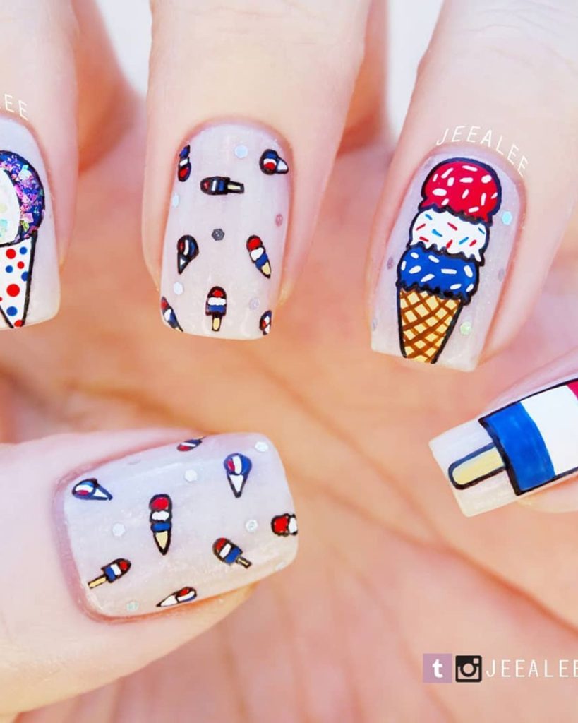 patriotic treats 4th of July nails