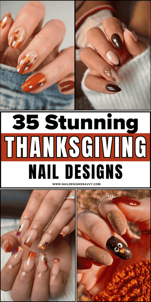35 stunning thanksgiving nails designs