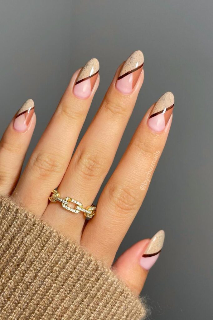 Latte in a Mug Thanksgiving Nails